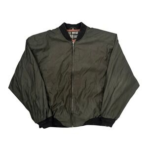 Vintage 90s U2 Wear Me Out Mens Large Bomber Jacket Faded Black Full Zip